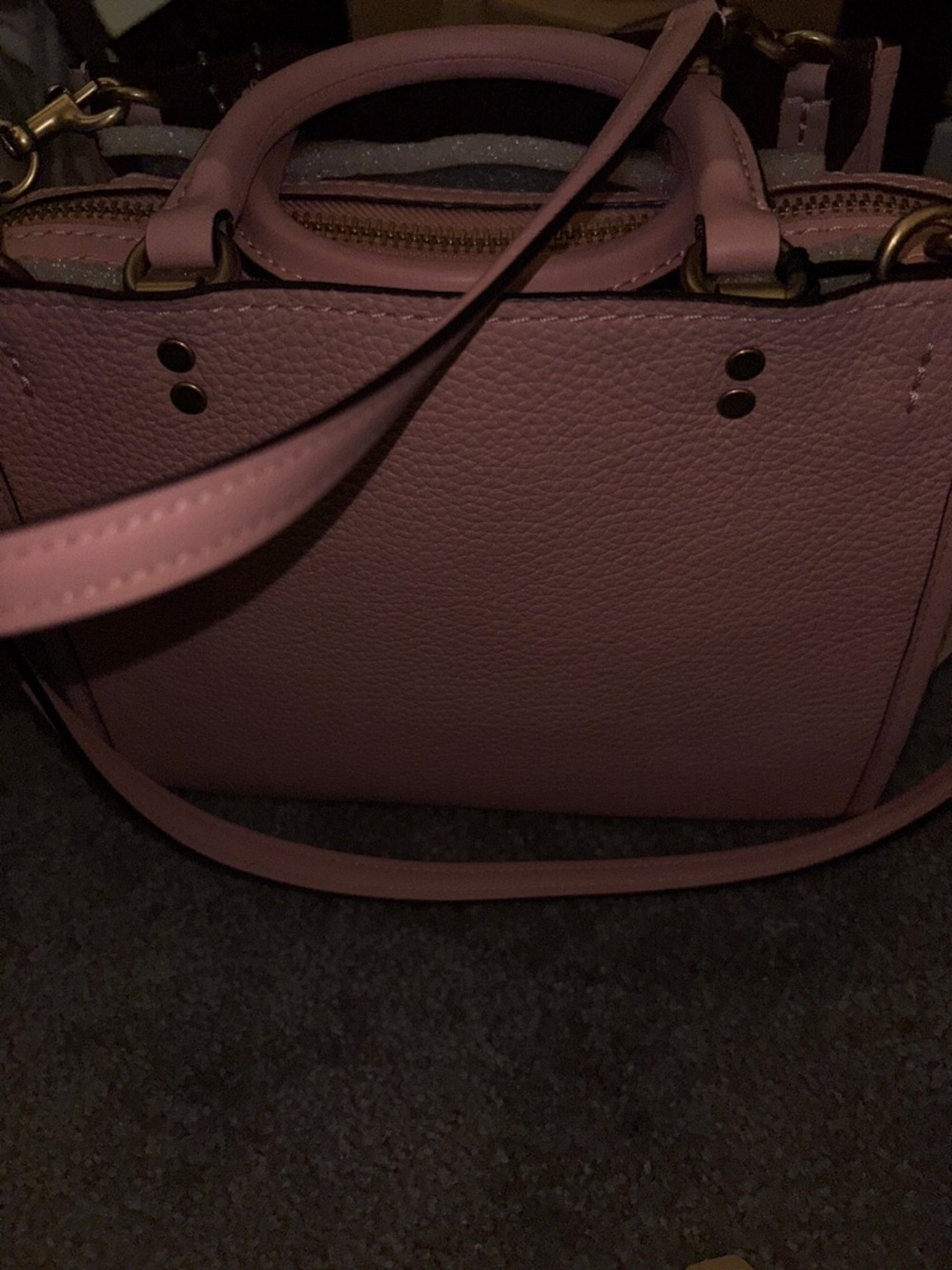 Coach Rogue Pink Pebbled Leather Mini Satchel with Gold Hardware - Picture 4 of 12